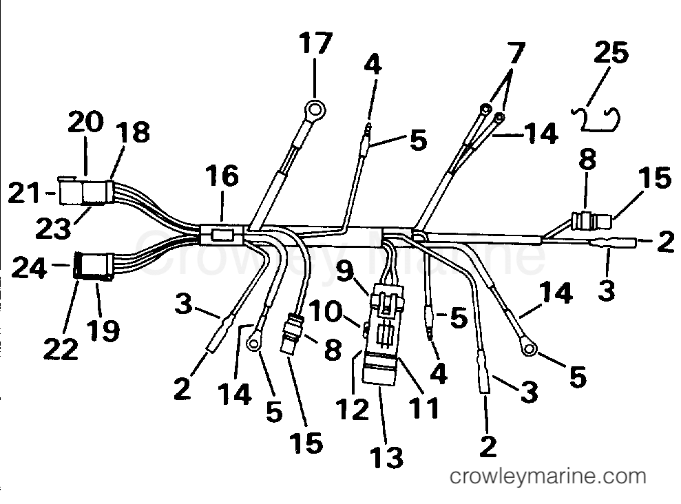 1996 Outboard 8 - J8FREDC - MOTOR CABLE