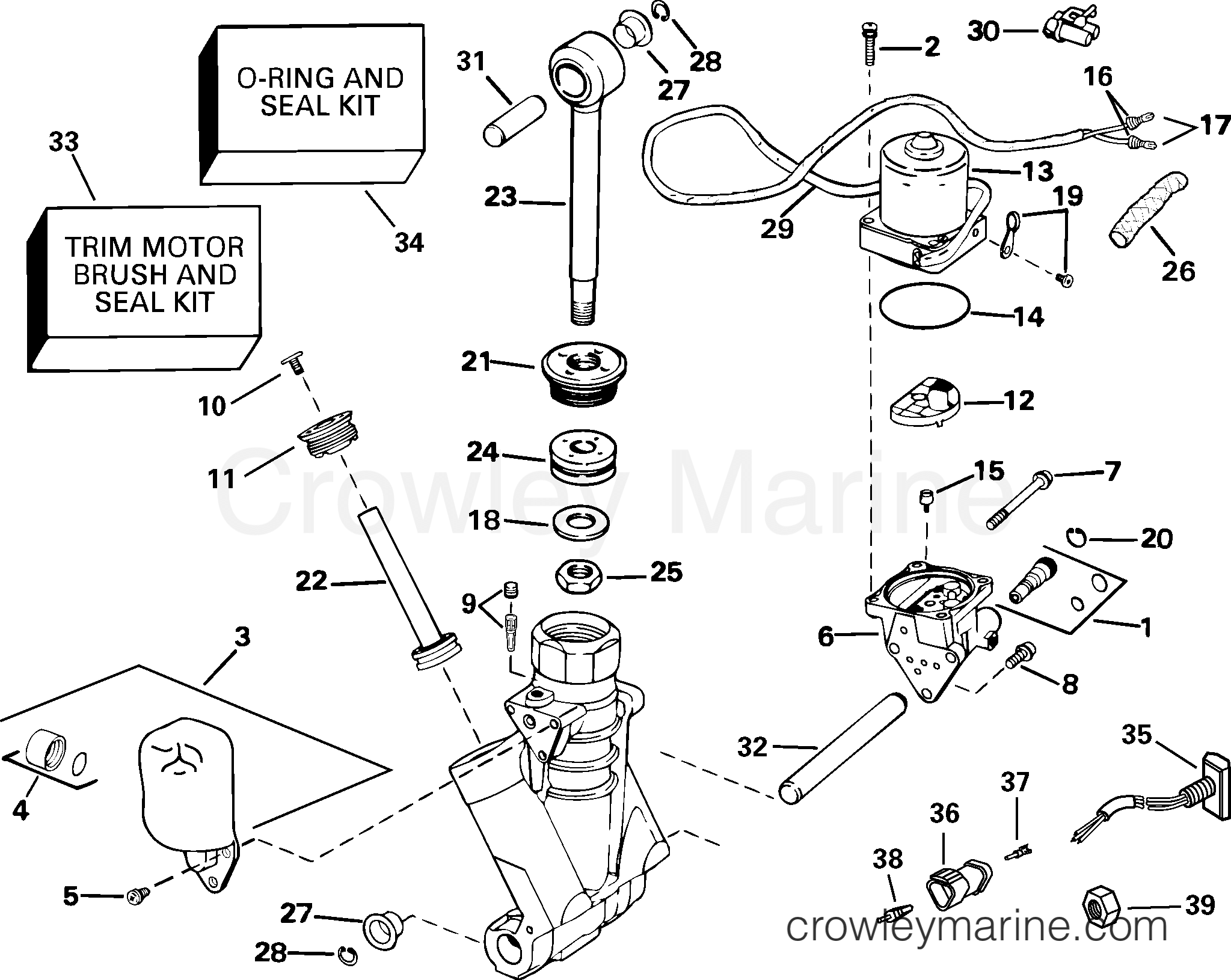2005 Outboard 115 - J115GLSOB - POWER TRIM/TILT HYDRAULIC ASSEMBLY