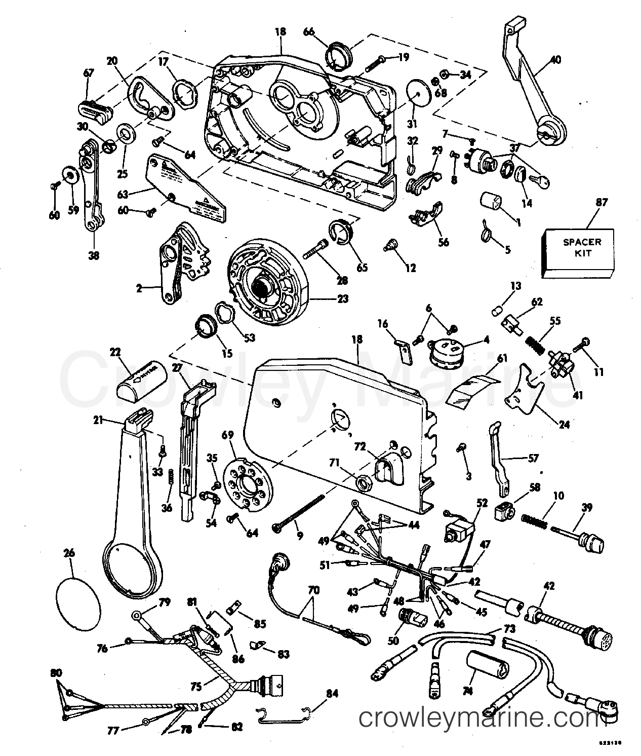 1982 Outboard 35 - E35ECND - REMOTE CONTROL