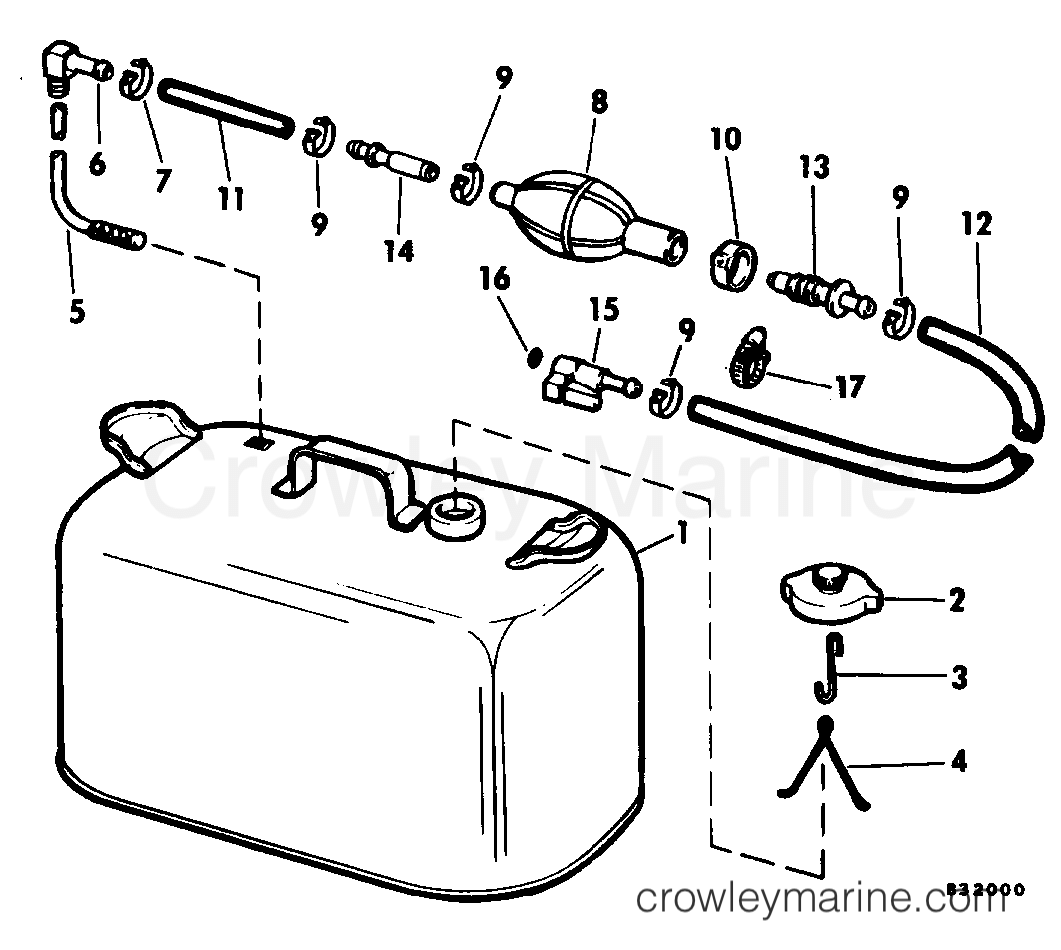 1983 Outboard 40 - J40RSR - FUEL TANK WITHOUT GAUGE