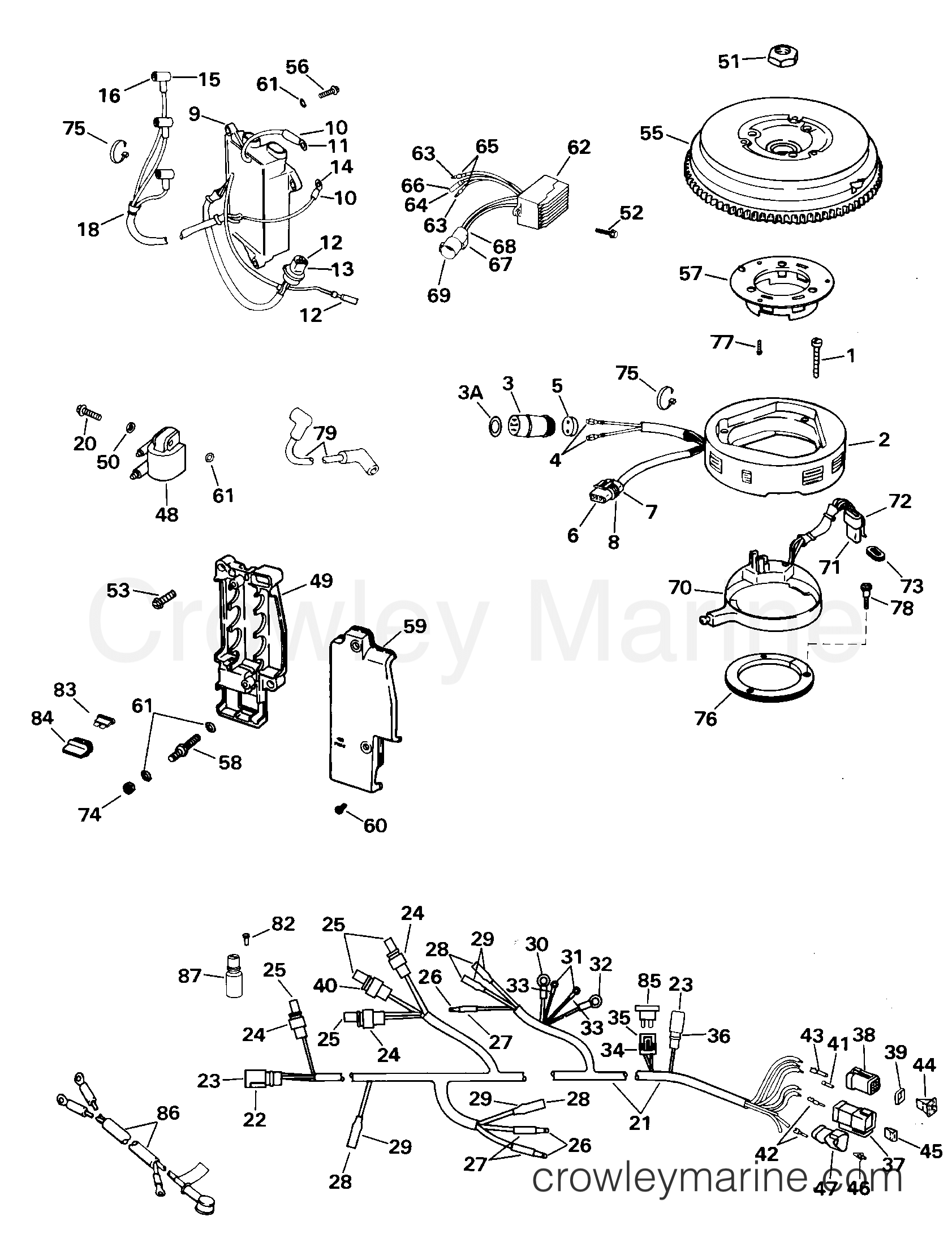2000 Outboard 35 - BJ35PL3SSB - IGNITION SYSTEM - PL