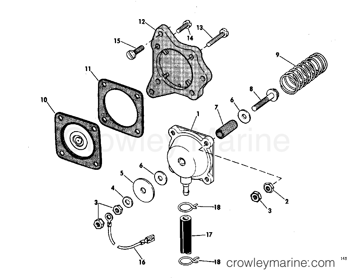 CUTOUT SWITCH GROUP ELECTRIC SHIFT 1969 Outboard 40 40972R Crowley