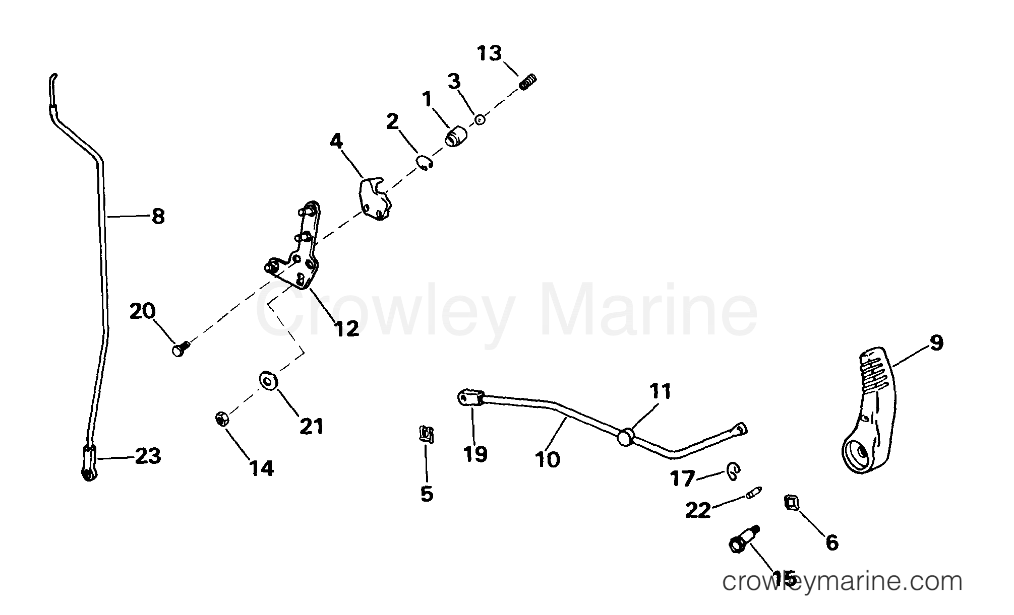 1999 Outboard 35 - J35PL3EEM - SHIFT LINKAGE