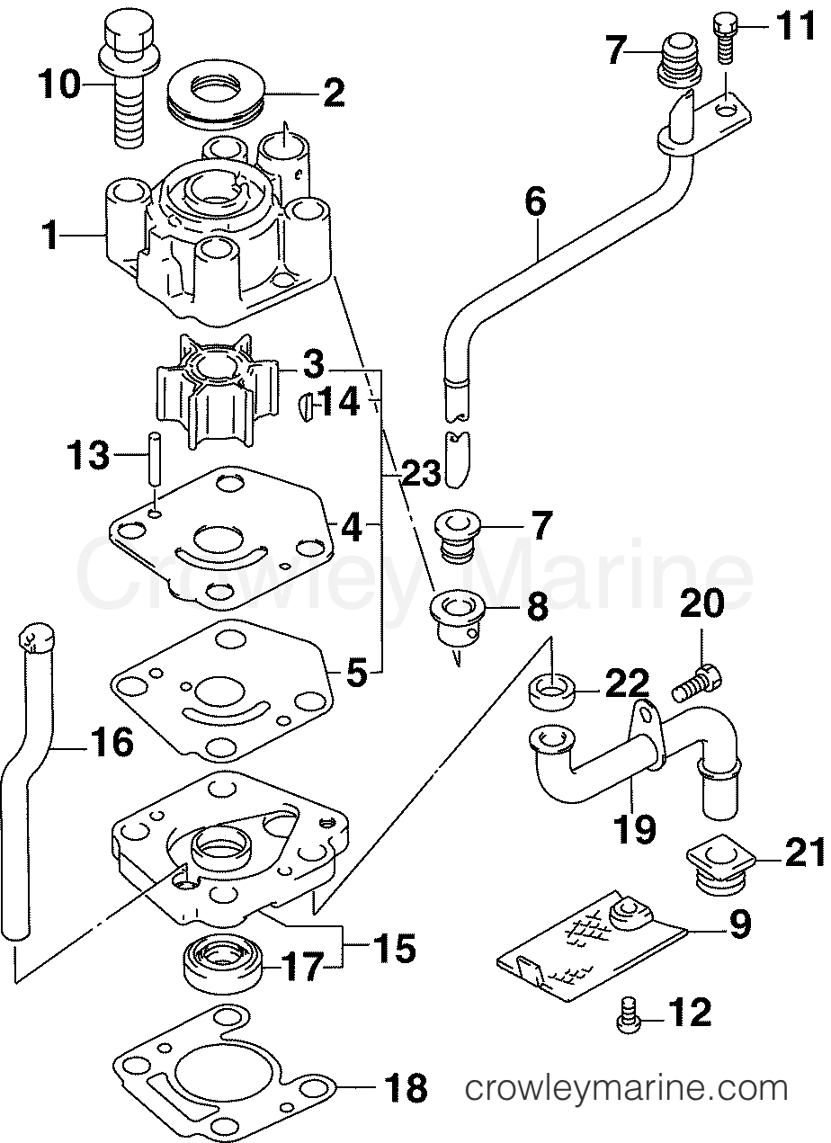 WATER PUMP 2006 Outboard 10 J10EL4SDA Crowley Marine