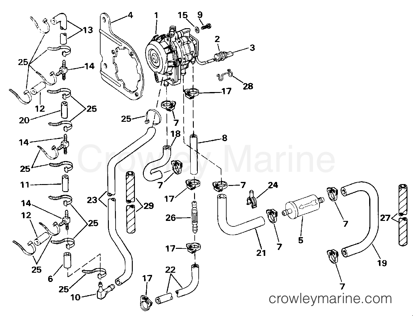 1990 Outboard 70 - J70ELESB - VRO2 PUMP