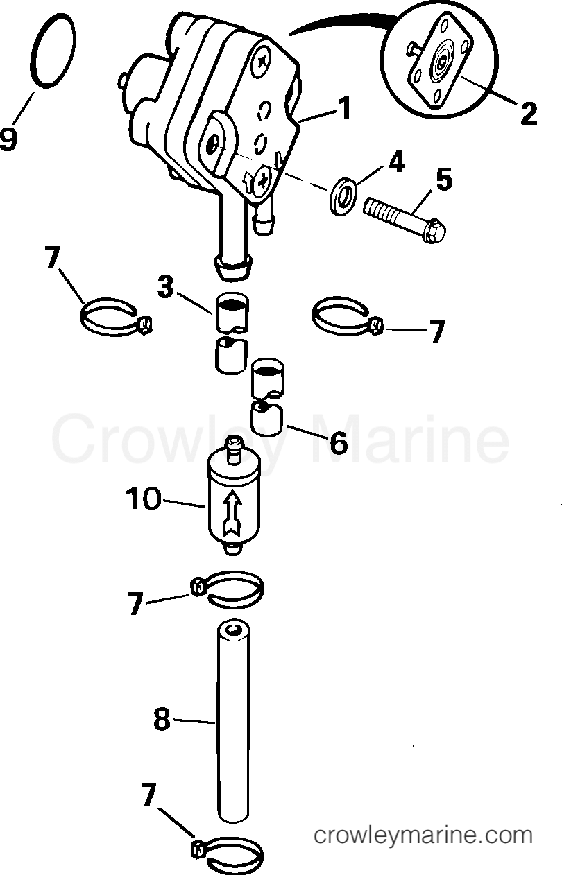 2004 Outboard 6 - J6RL4SRC - FUEL PUMP