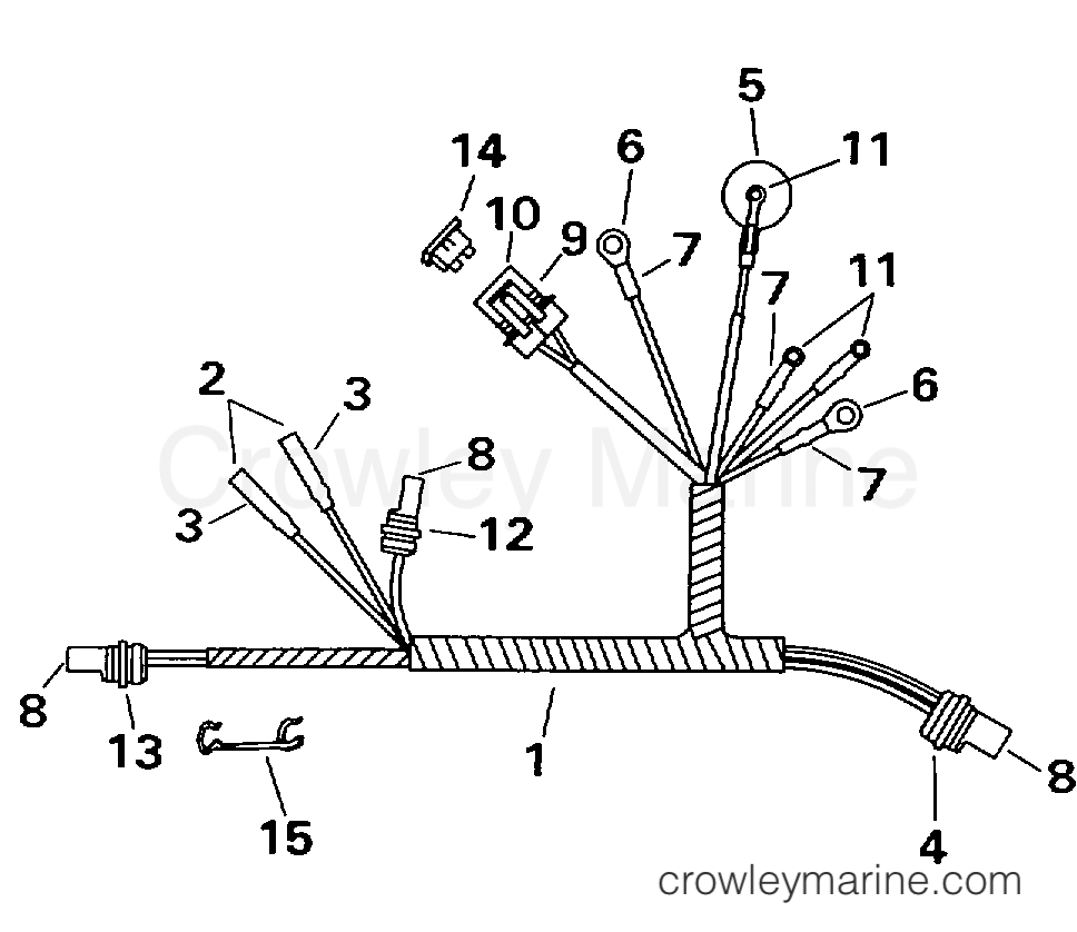 1998 Outboard 9.9 - J10FEXECM - MOTOR CABLE -- TE MODELS