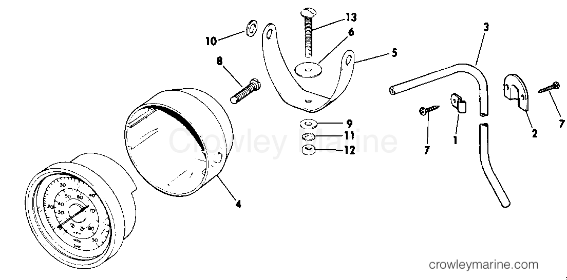 1986 Rigging Accessories - Instruments - SPEEDOMETER KIT - POD MOUNT