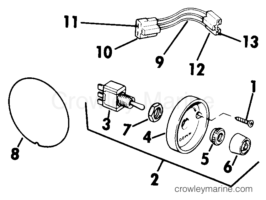 1986 Rigging Accessories - Miscellaneous - TRIM/TILT SWITCH CONVERSION KIT-DUAL ENGINE