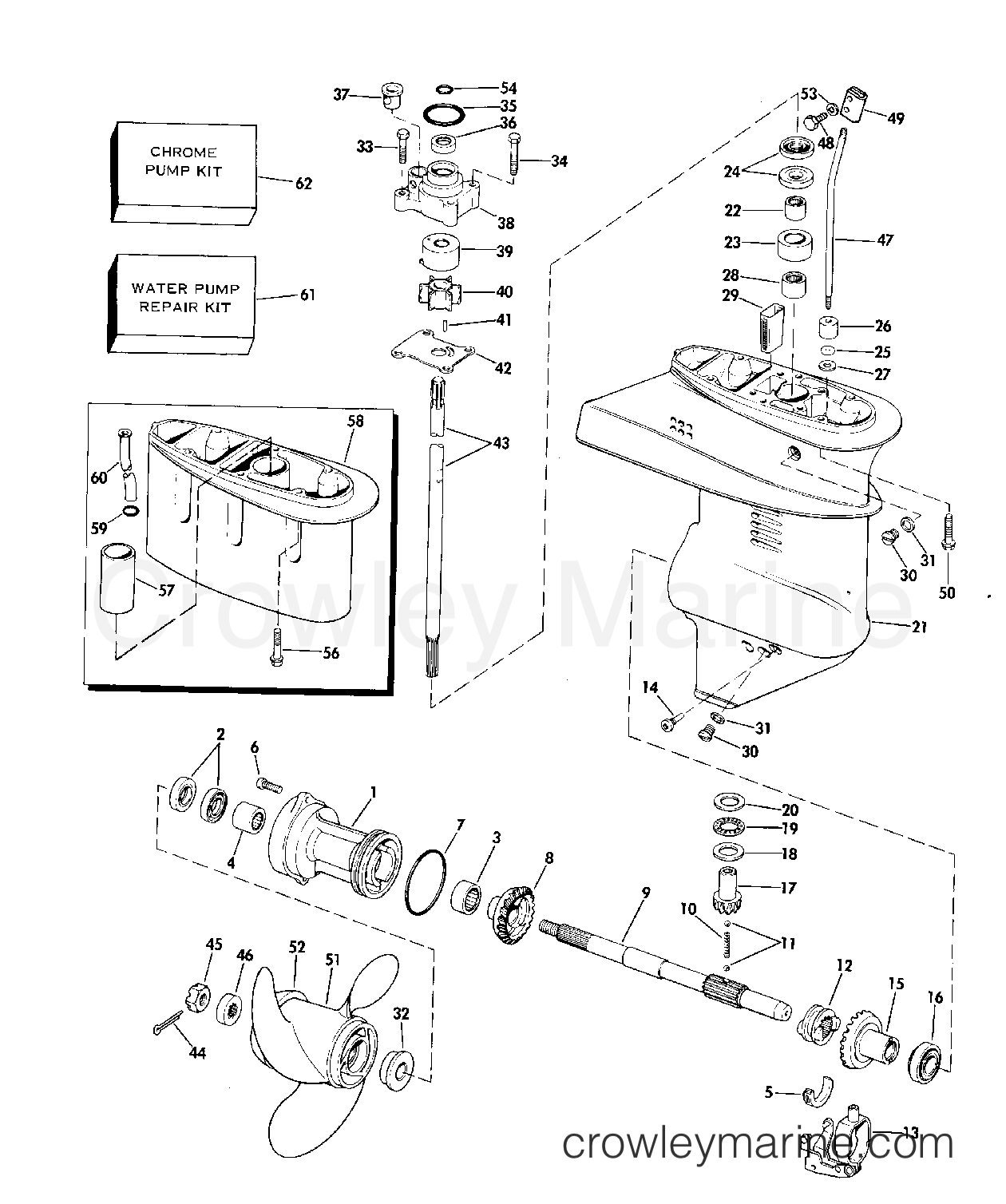 1975 Outboard 15 - 15E75C - GEARCASE