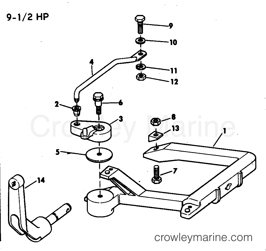 1972 Rigging Accessories - Steering - REMOTE CTRL & STEERING CON. KITS 9-1/2 HP
