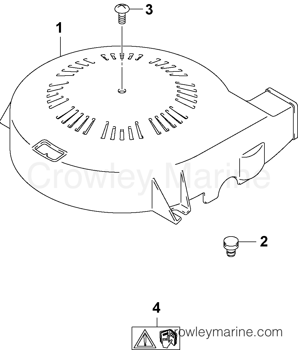 2005 Outboard 90 - J90PL4SOR, - FLYWHEEL COVER