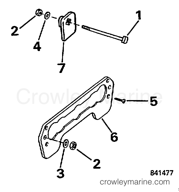 1997 Outboard 40 - SJ40RPYB - TRANSOM MOUNT KIT