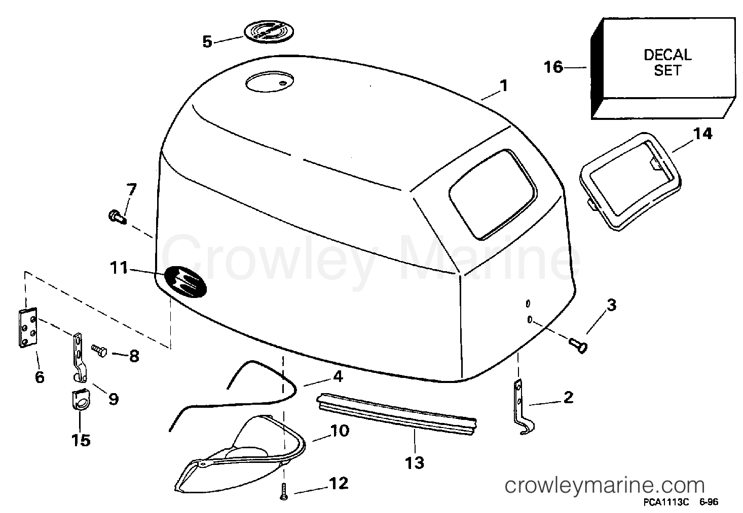 1997 Evinrude Outboards 9.9 - BE10FRELUA ENGINE COVER - EVINRUDE section