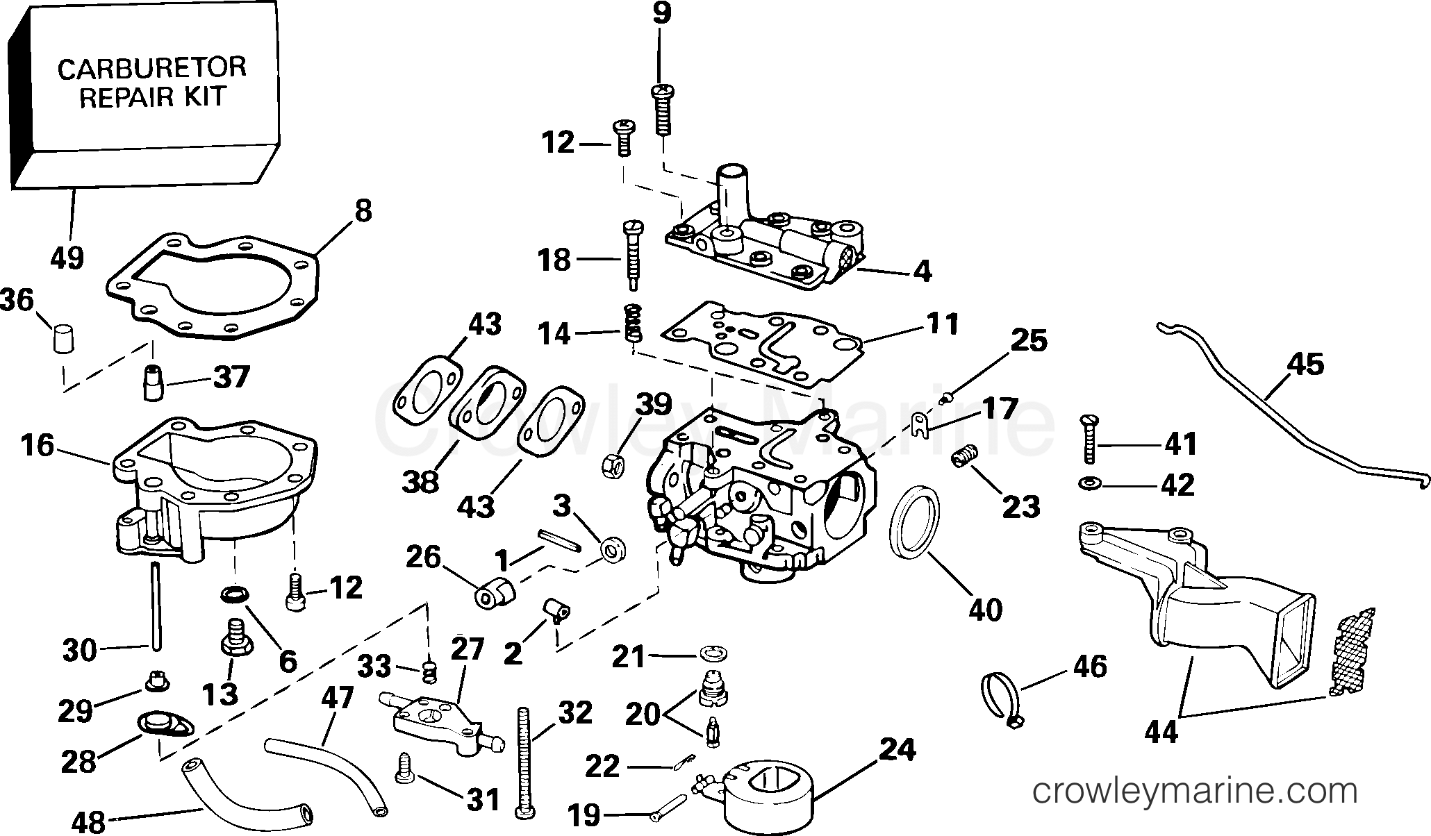 2004 Outboard 6 - J6RL4SRC - CARBURETOR