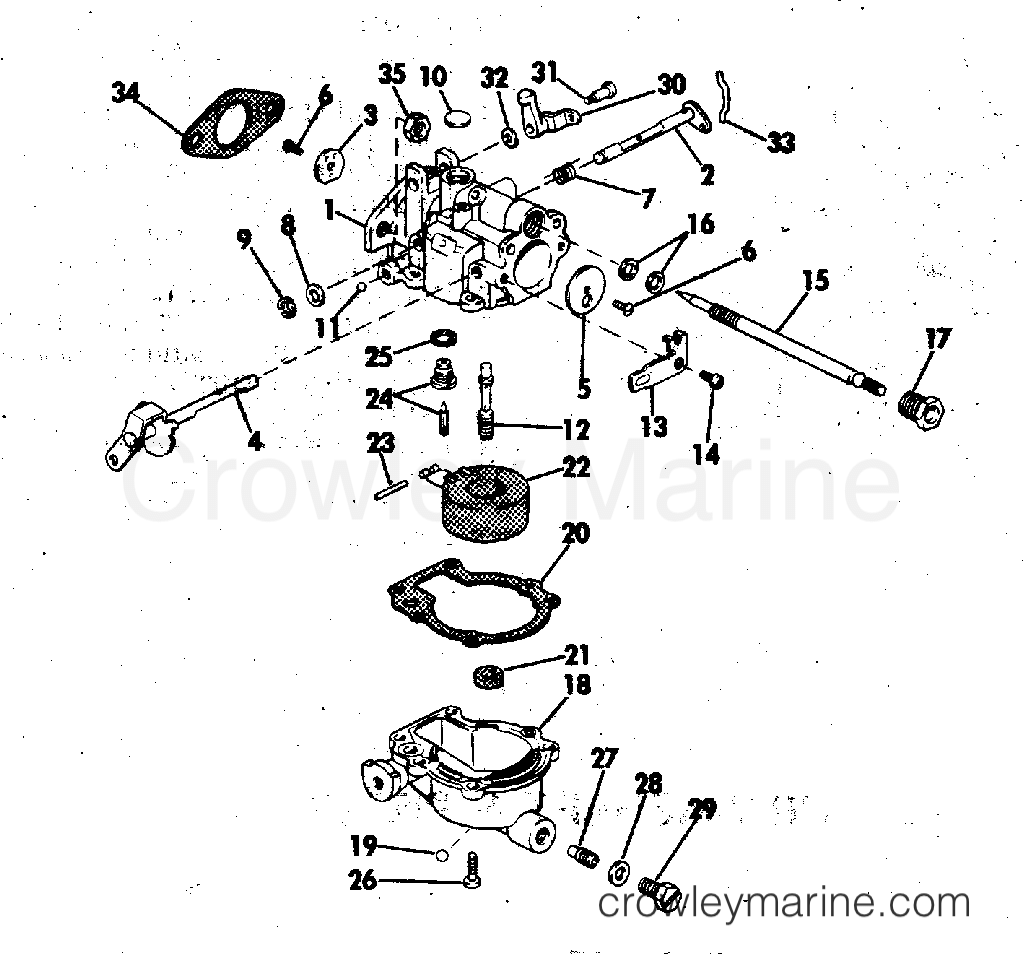 1973 Outboard 6 - 6RL73S - CARBURETOR