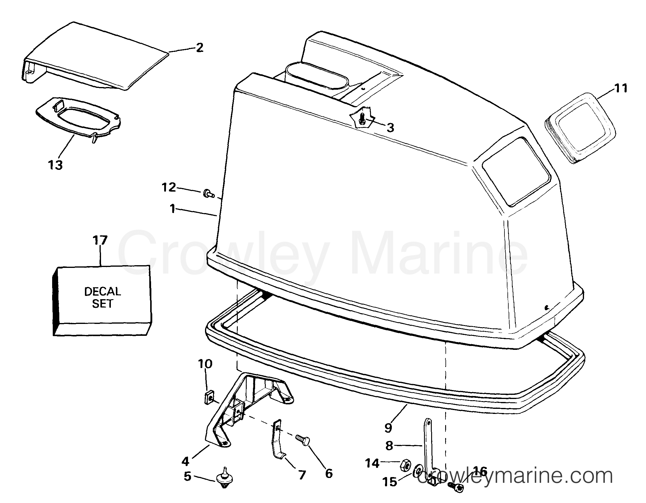 1999 Outboard 65 - J65WRYEES - ENGINE COVER