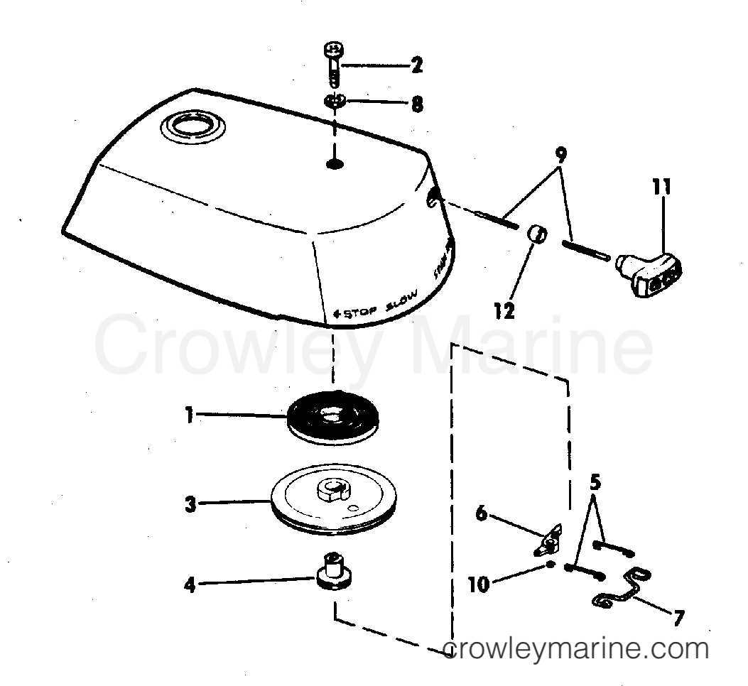 1982 Outboard 4 - J4BRHCNR - REWIND STARTER
