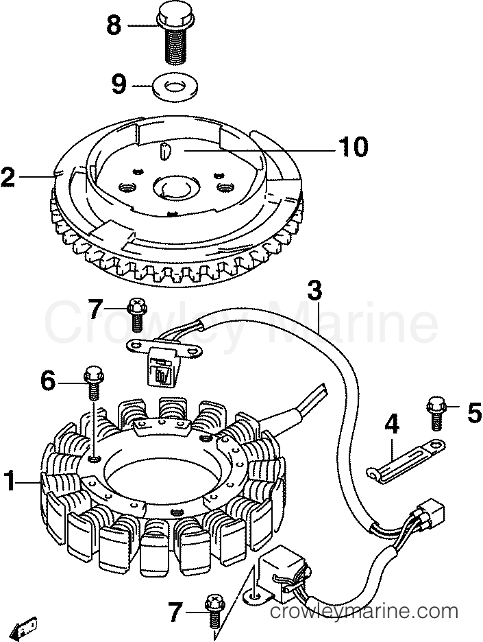 2005 Outboard 25 - J25PL4SOC - FLYWHEEL