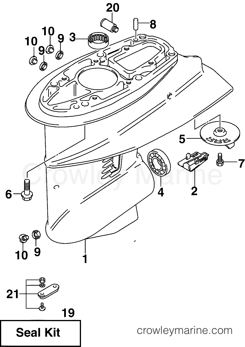 2007 Outboard 30 - J30PL4SUA - GEARCASE