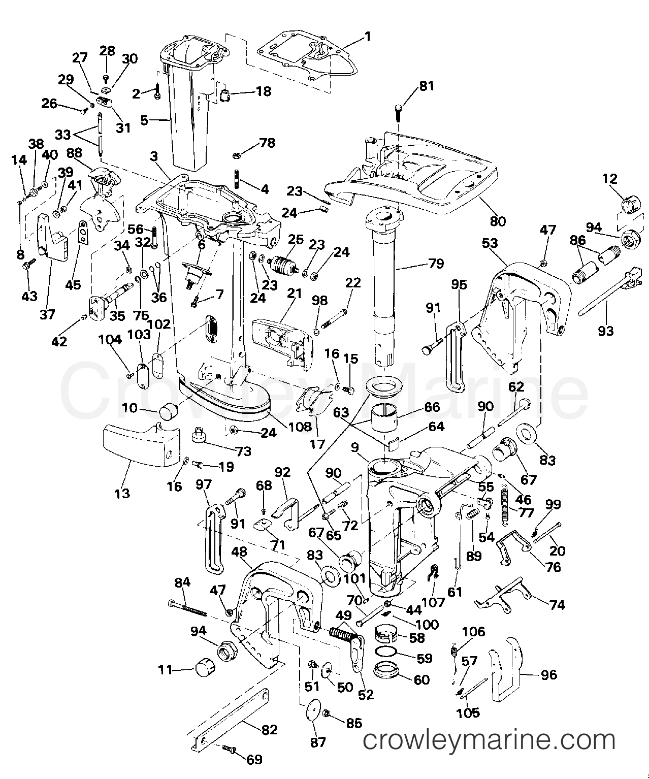 1993 Outboard 28 - E28ESLETD - MIDSECTION
