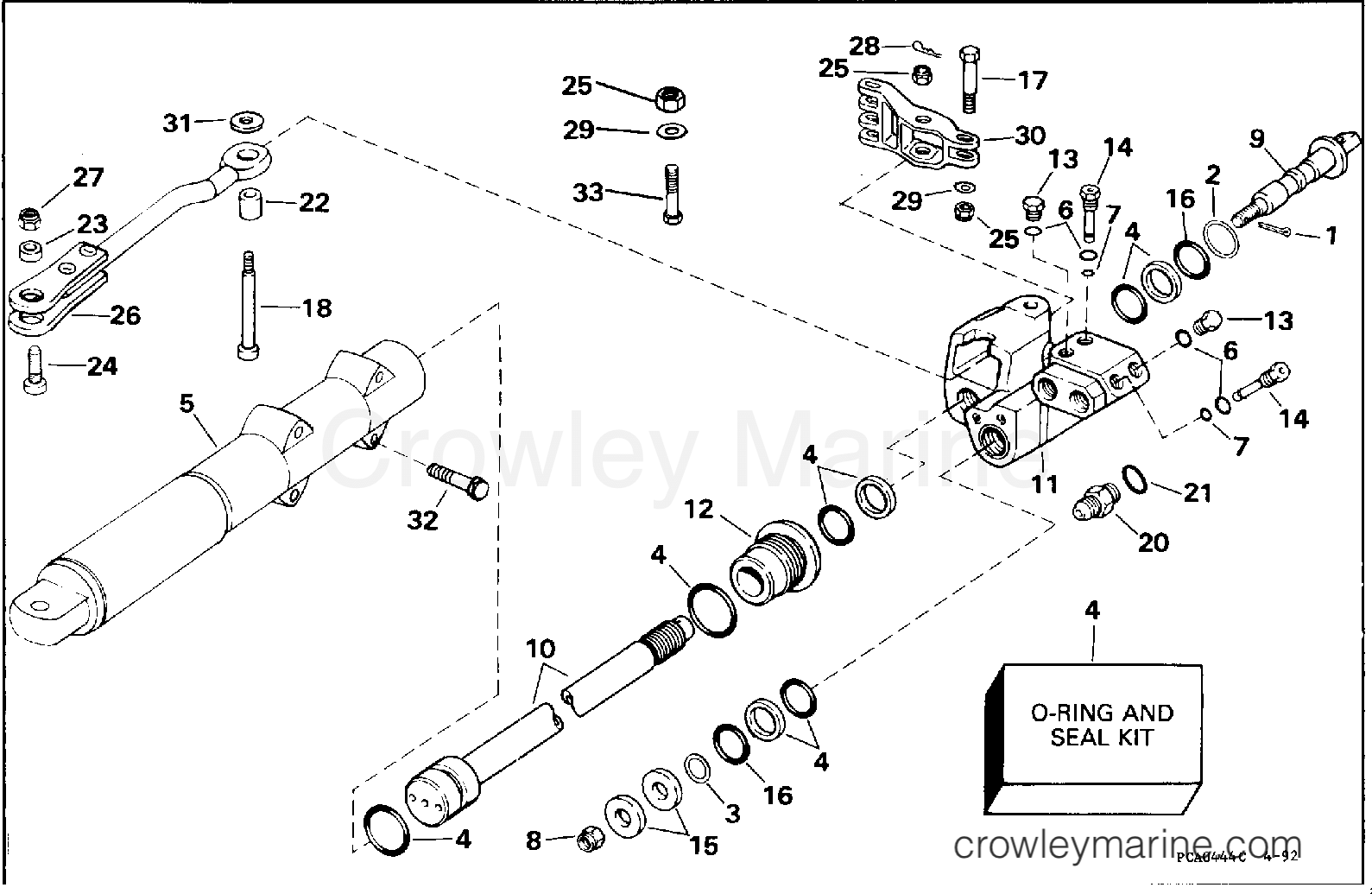1994 Evinrude Outboards 185 - E185ESERK CYLINDER & VALVE ASSEMBLY section