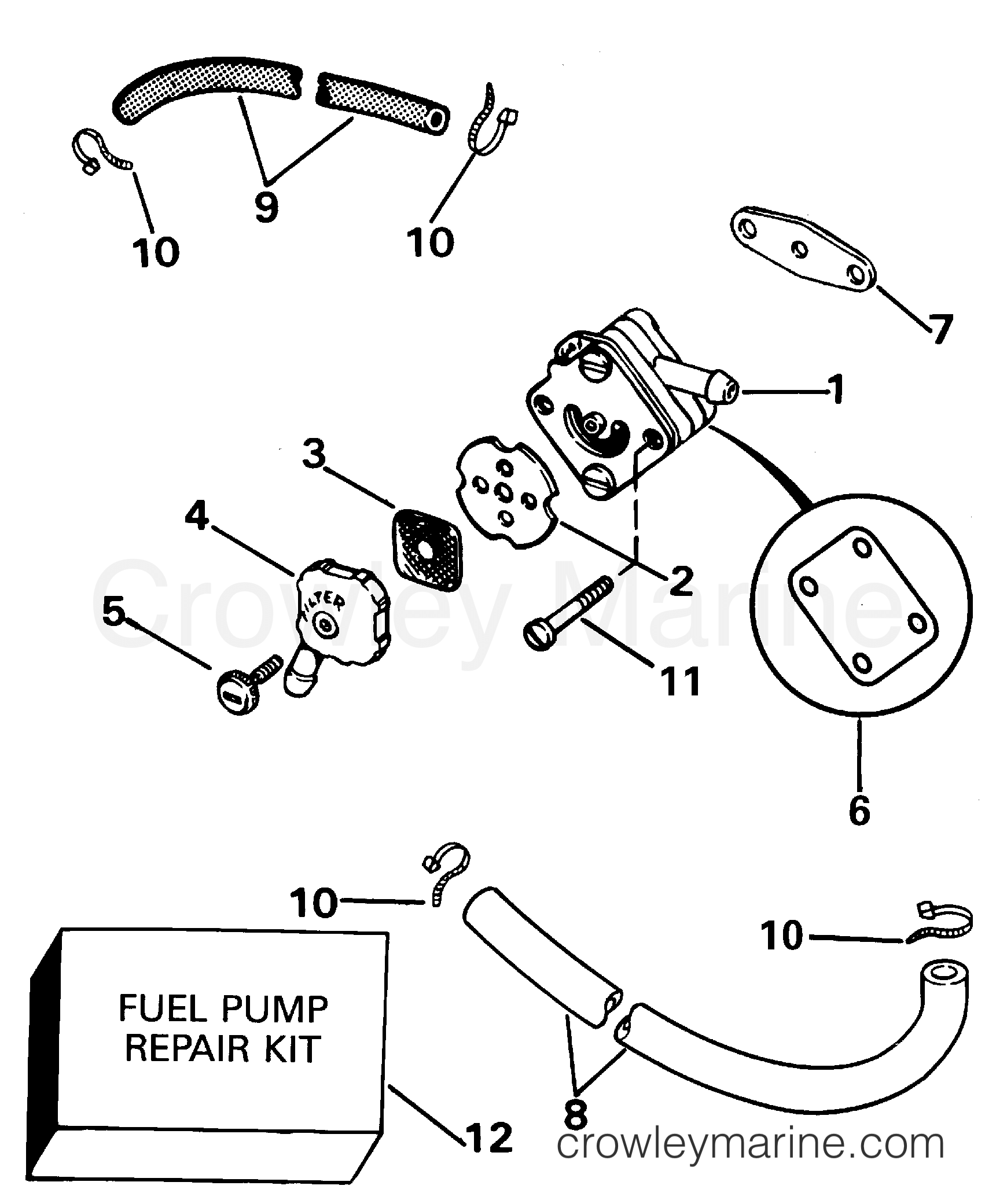 2000 Outboard 8 - J8RSSB - FUEL PUMP