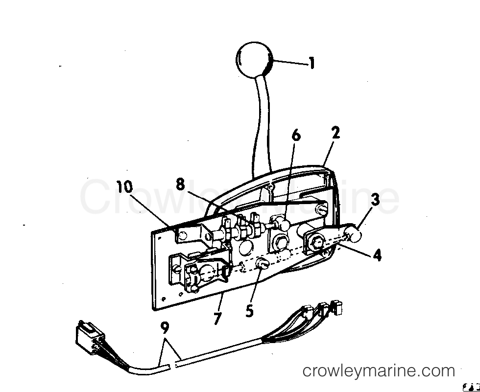 1972 Rigging Accessories - Remote Controls - CONCEALED SIDE MOUNT CONTROL KIT NO 383669