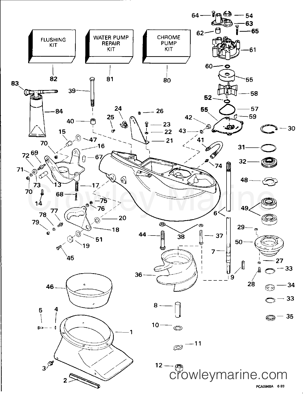 1994 Outboard 90 - J90TXARC - JET DRIVE UNIT
