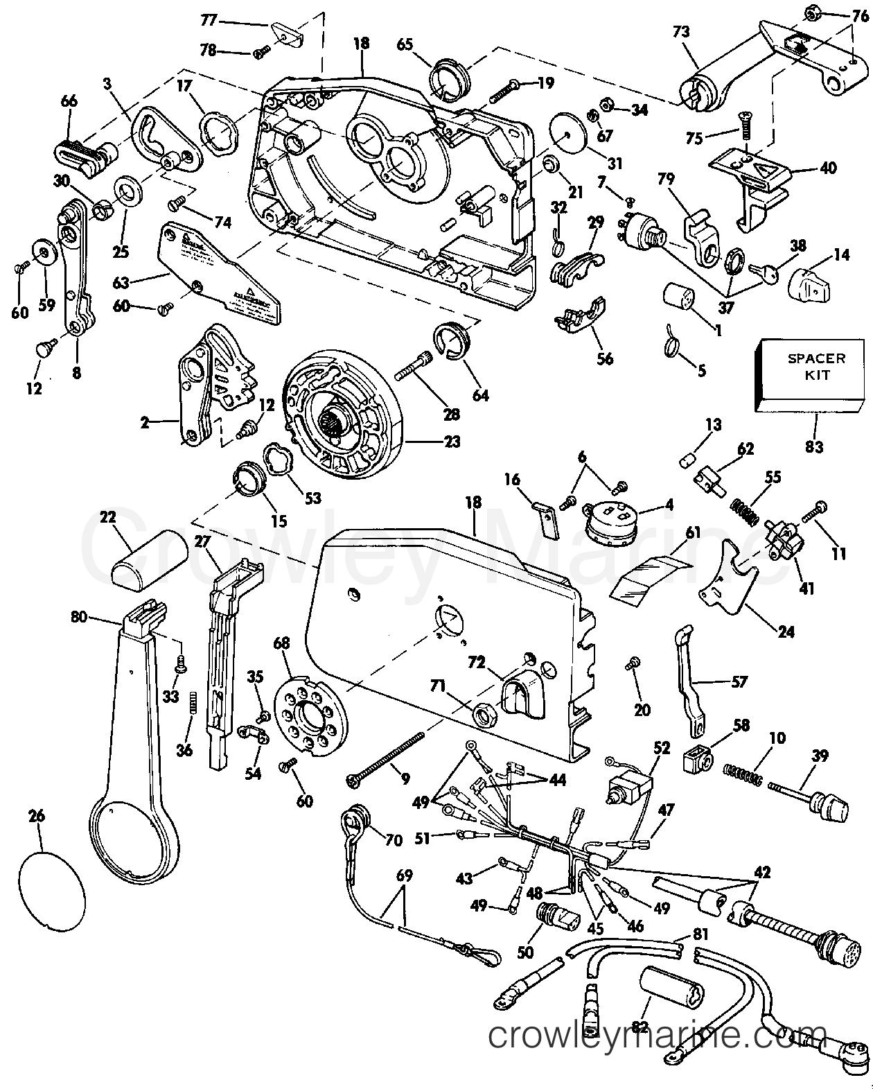 1988 Outboard 65 - N65WMLM - REMOTE CONTROL