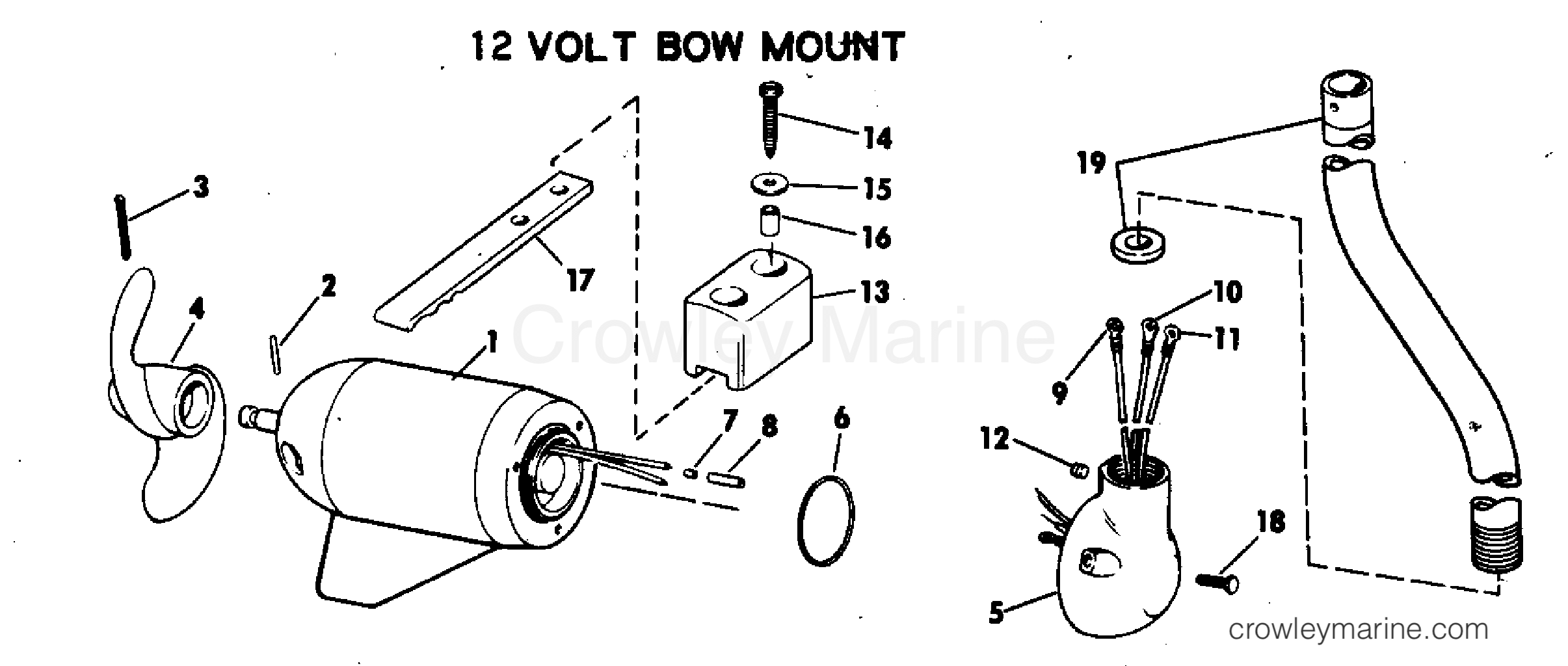 1978 Electric Motors 24 Volt - E48-C - MOTOR AND ADAPTER GROUP 12 VOLT