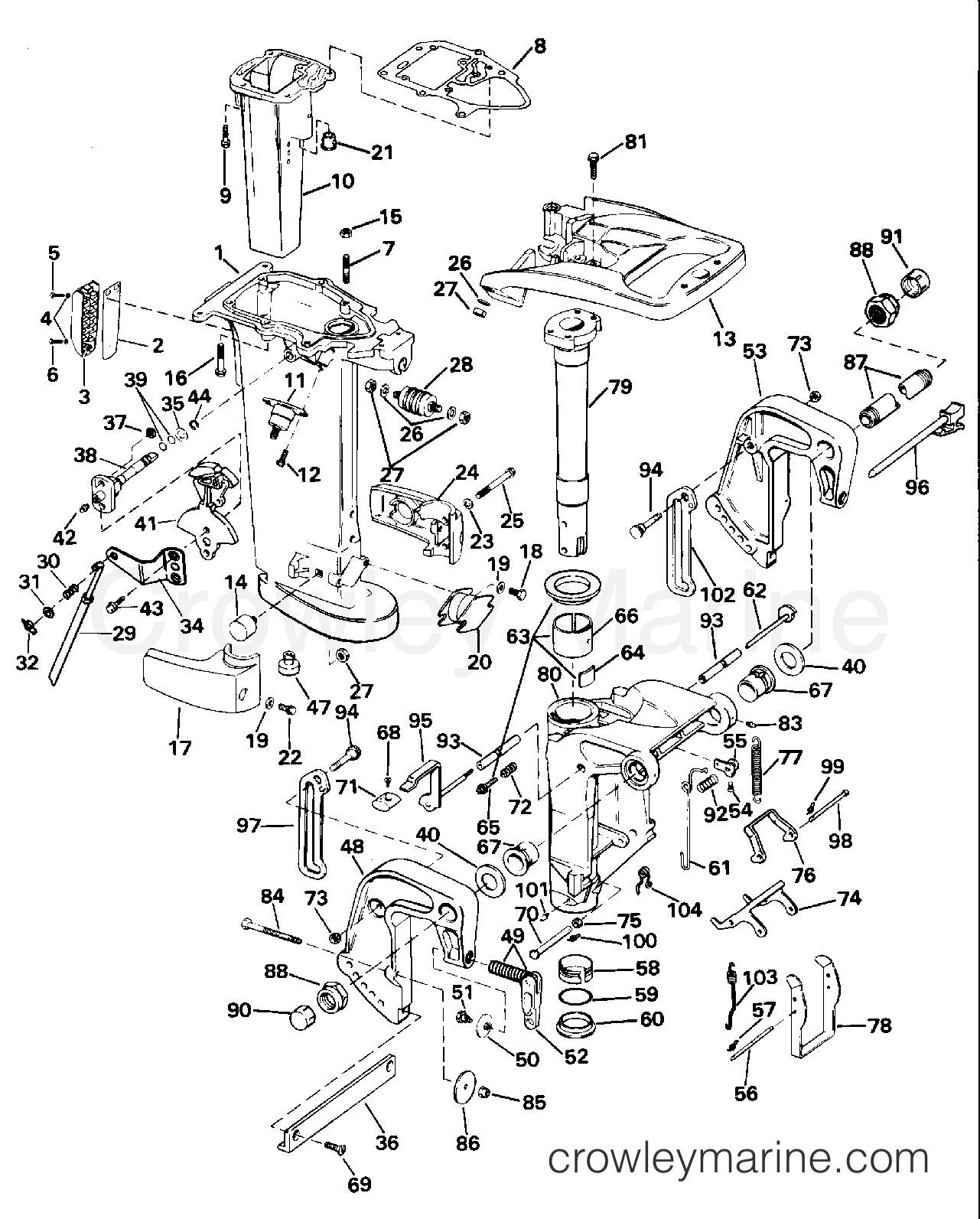 1995 Outboard 18 - J25JREOS - MIDSECTION