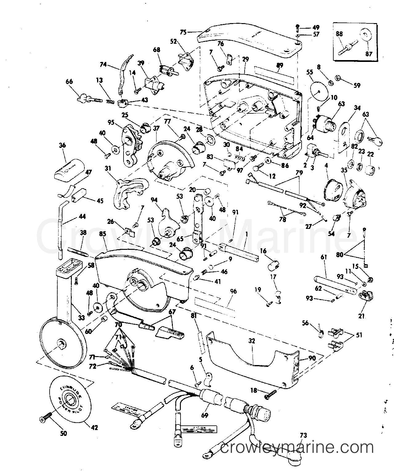 1975 Outboard 135 - 135589E - REMOTE CONTROL