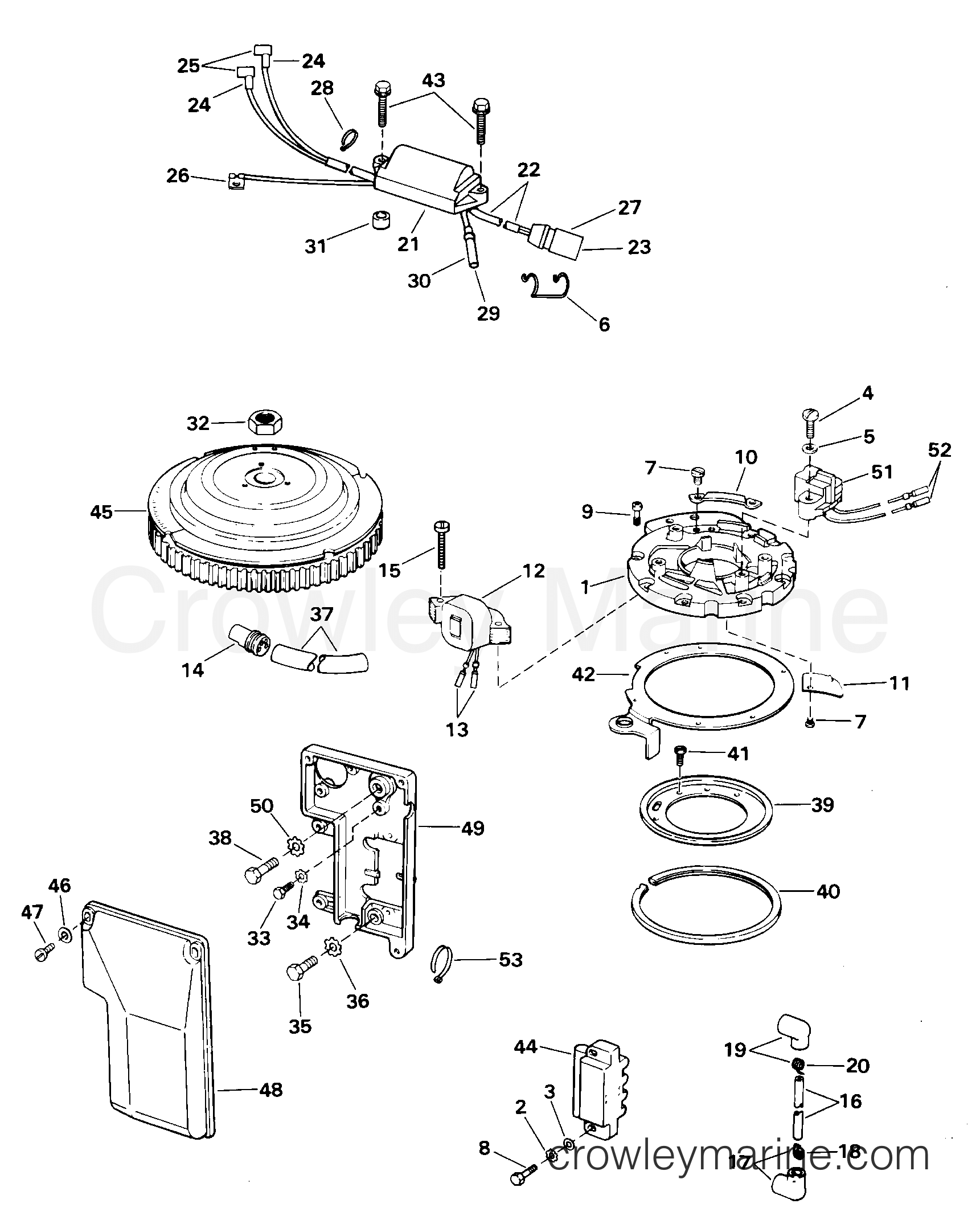 2000 Outboard 40 - J40RSSM - IGNITION SYSTEM - ROPE START