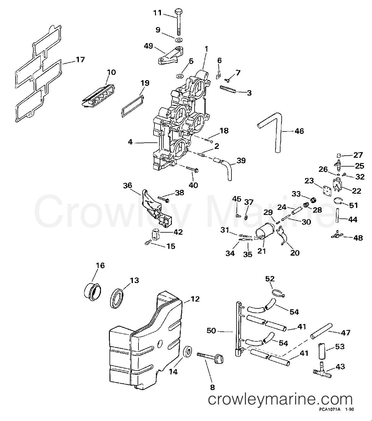1998 Outboard 130 - J130TLECE - INTAKE MANIFOLD