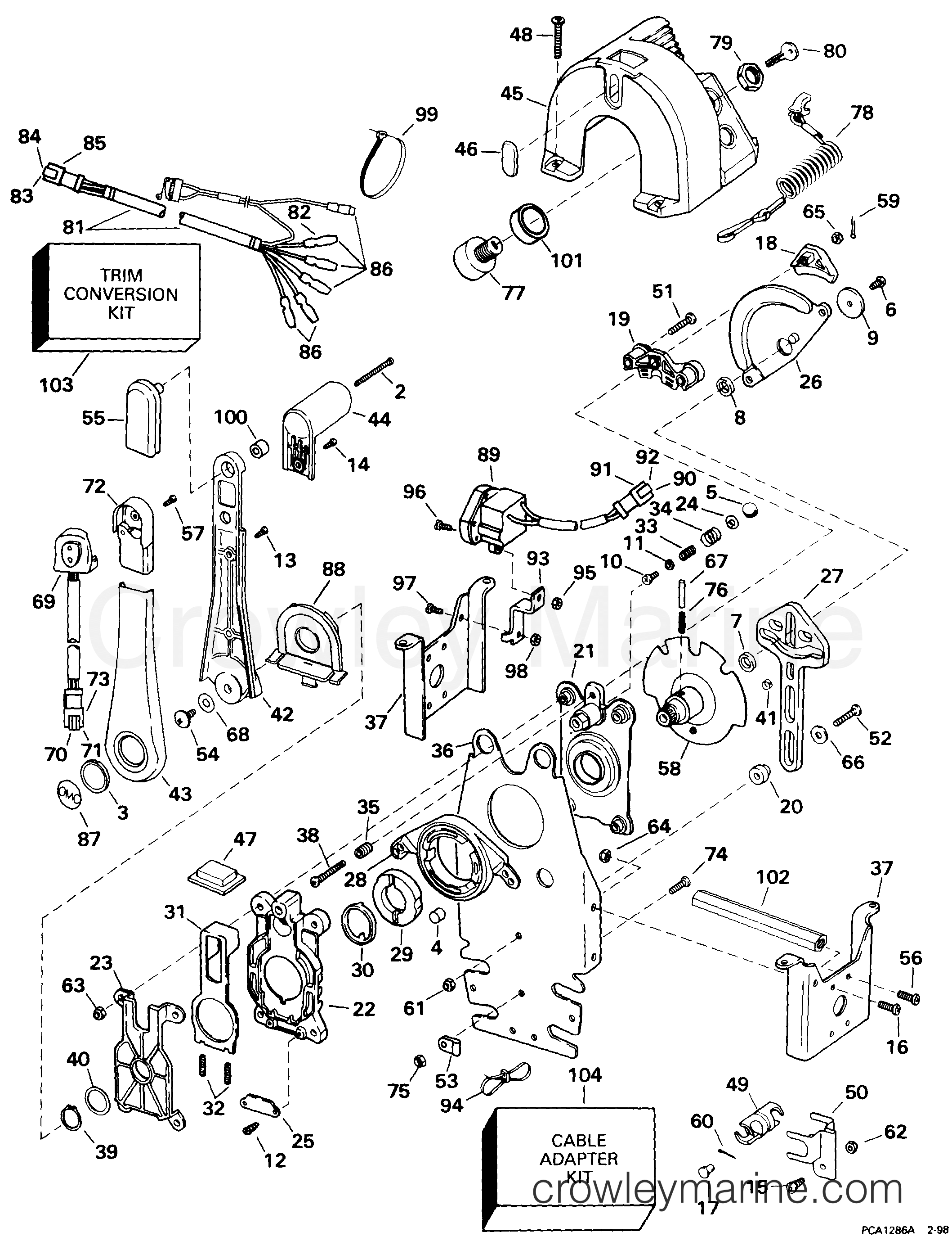 1999 Rigging Accessories - Remote Controls - REMOTE CONTROL -- BINNACLE -- SINGLE LEVEL -- KEY SWITCH