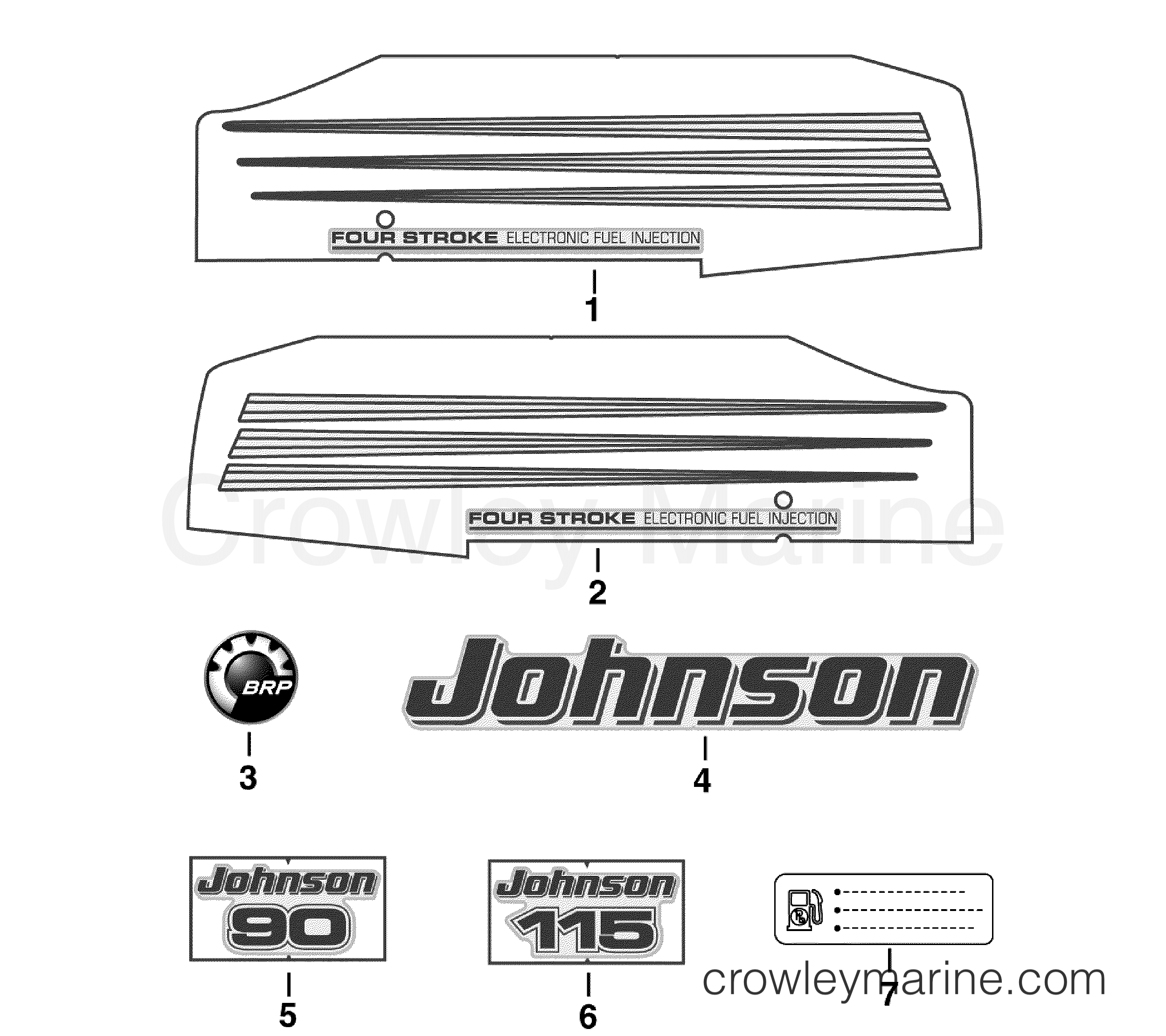 2006 Outboard 90 - J90PL4SDA - DECALS