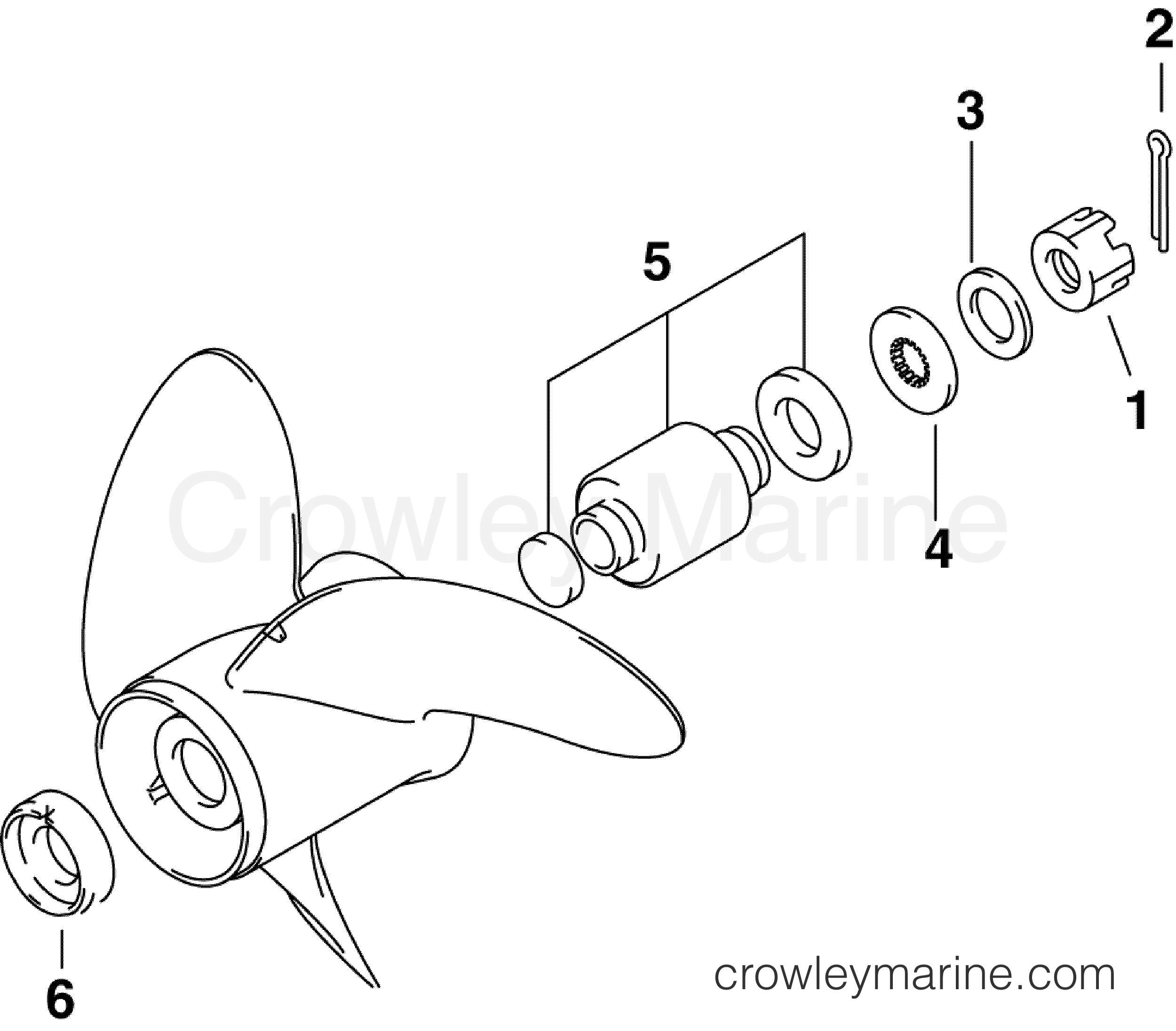 2006 Outboard 225 - BJ225CX4DC - PROPELLER HARDWARE