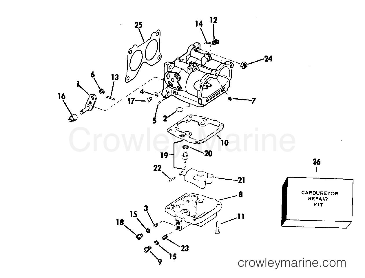 1982 Outboard 90 - J90TXCNB - CARBURETOR
