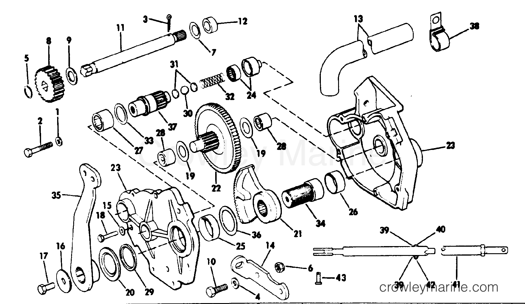 1981 Rigging OMC Stern Drive - All Models - POWER STEERING KIT-DUAL ENGINE