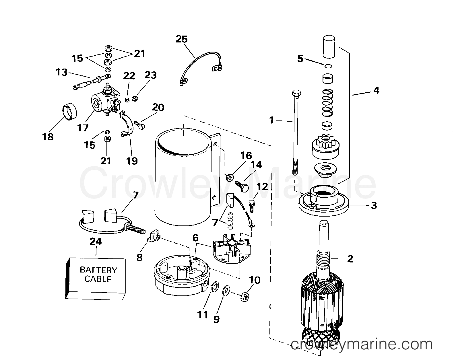 2000 Outboard 40 - J40RSSM - ELECTRIC STARTER & SOLENOID