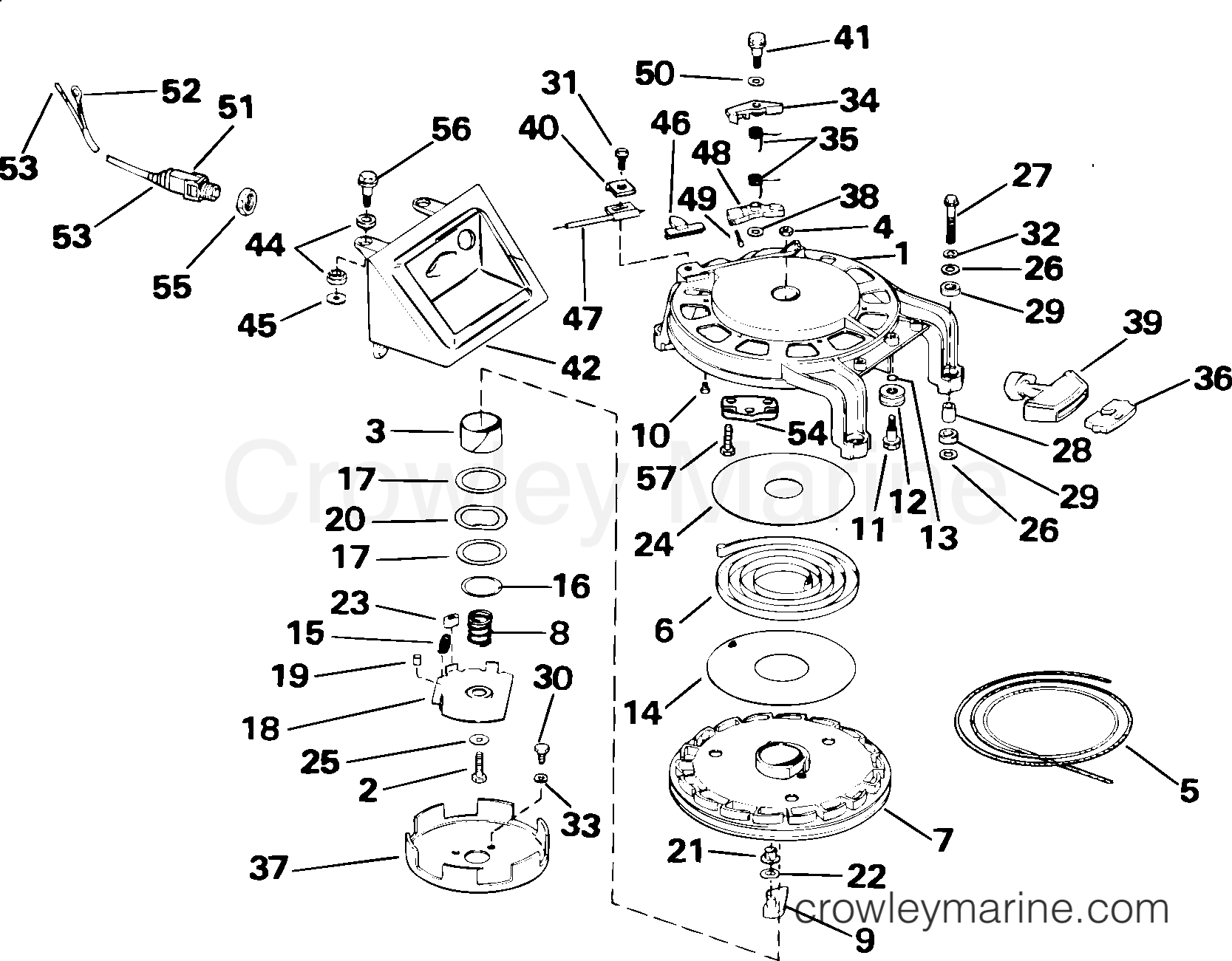 2005 Outboard 55 - J55MLSOR - MANUAL STARTER