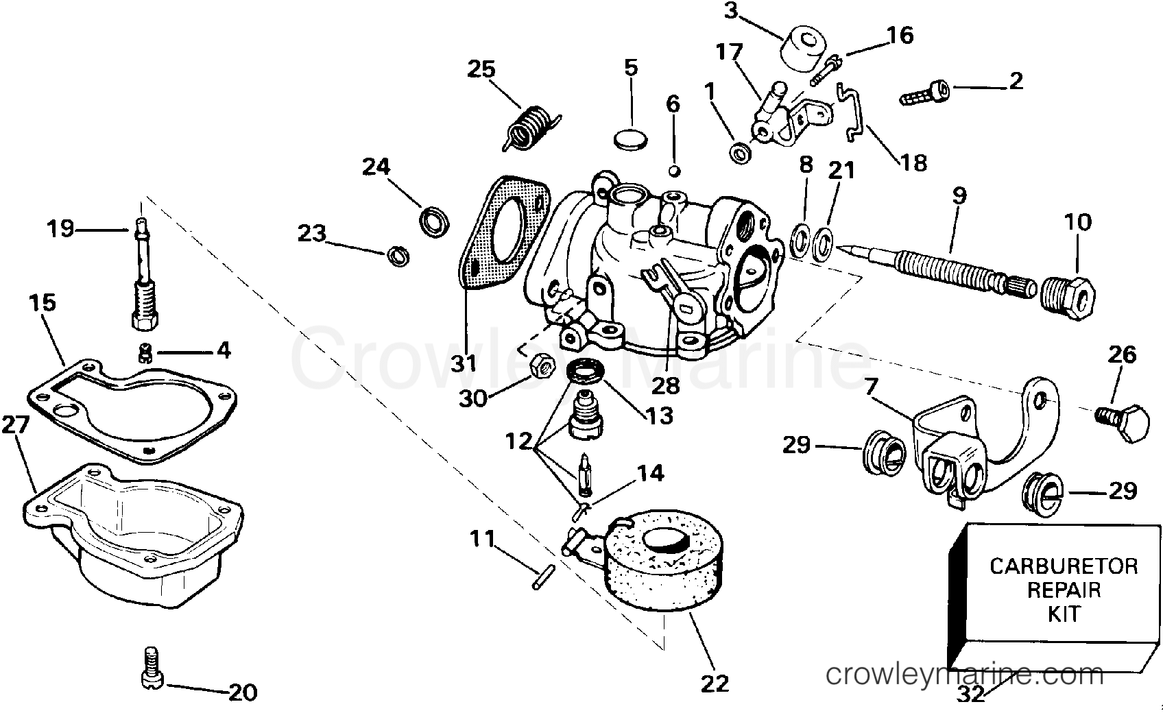 1993 Outboard 4 - J4RDHETB - CARBURETOR