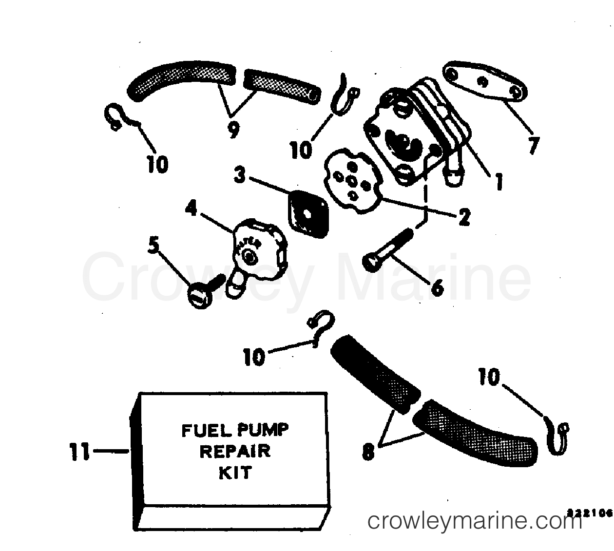 1982 Outboard 7.5 - J8RCNR - FUEL PUMP