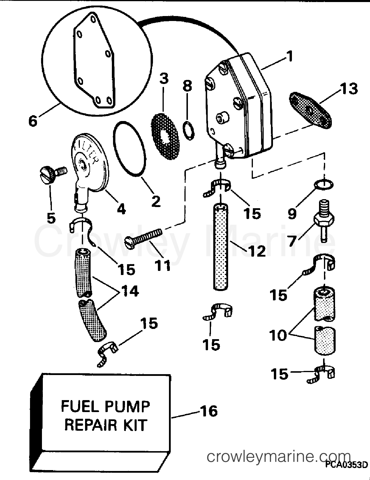 1994 Outboard 25 - J25EERR - FUEL PUMP