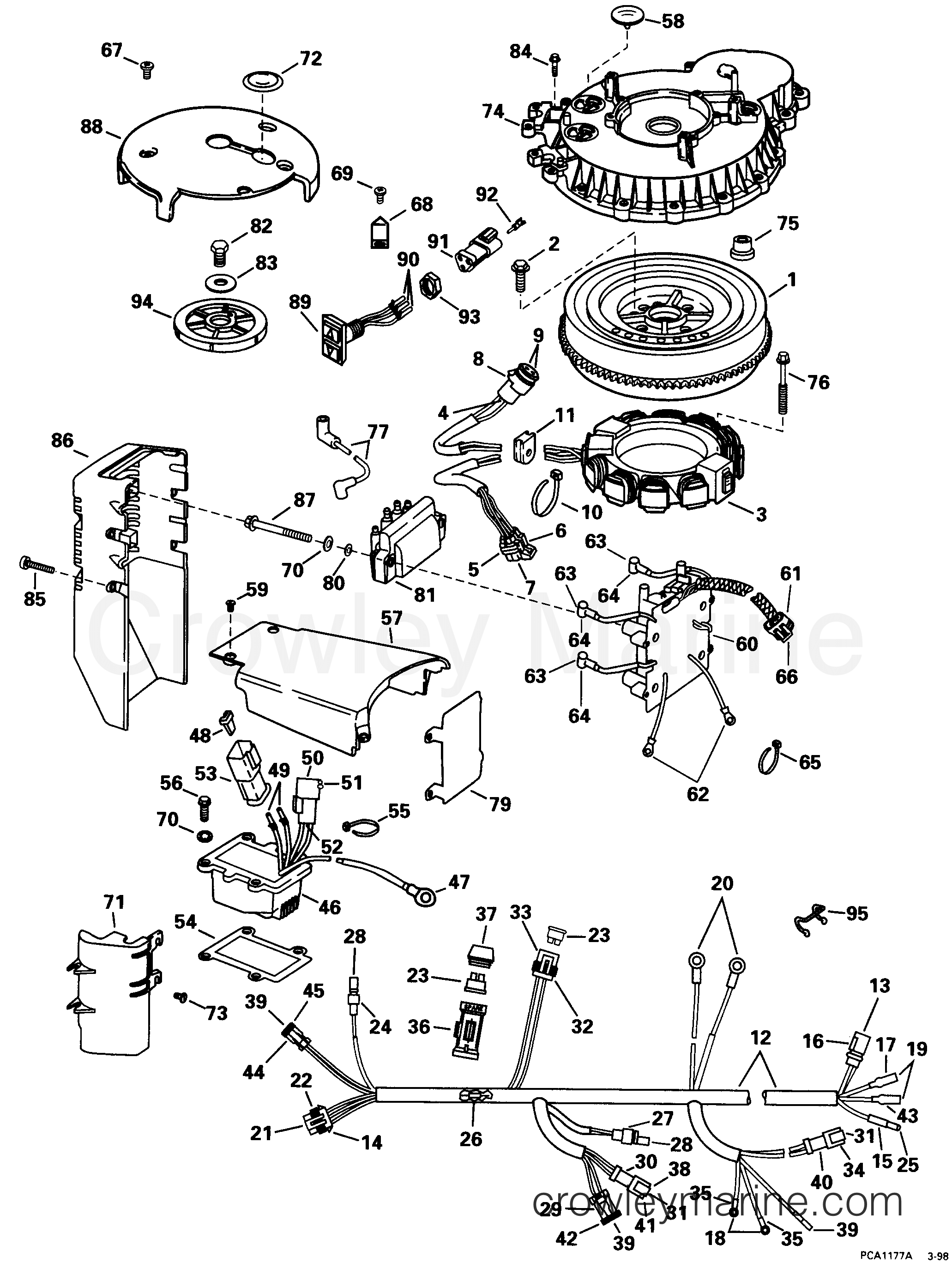 1998 Outboard 80 - J115JTLECS - IGNITION SYSTEM