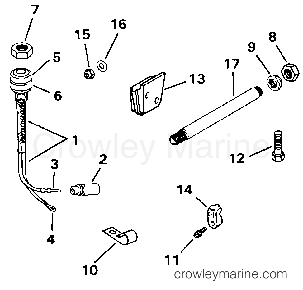 1993 Rigging Accessories - Remote Controls - REMOTE CONTROL CONVERSION KIT - 125 COMMERCIAL TE MODELS