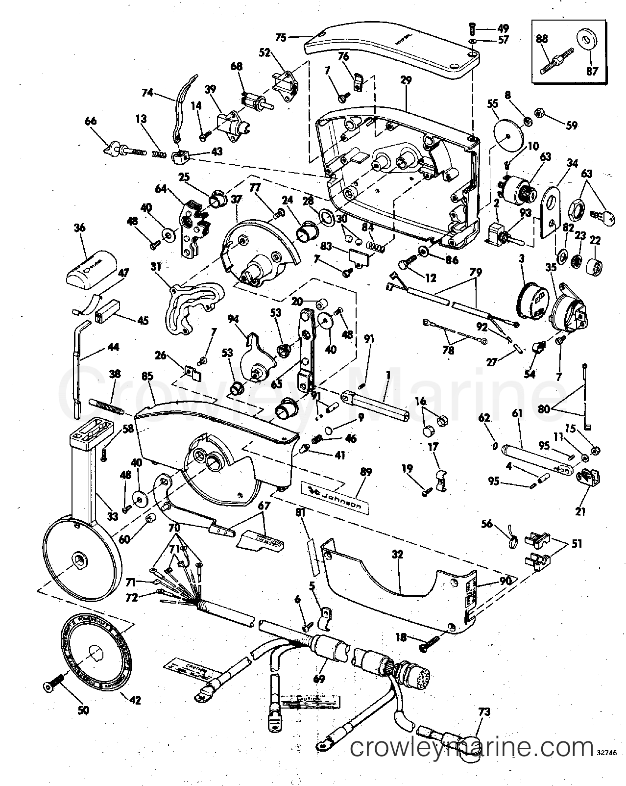 1973 Outboard 135 - 135ESL73M - REMOTE CONTROL