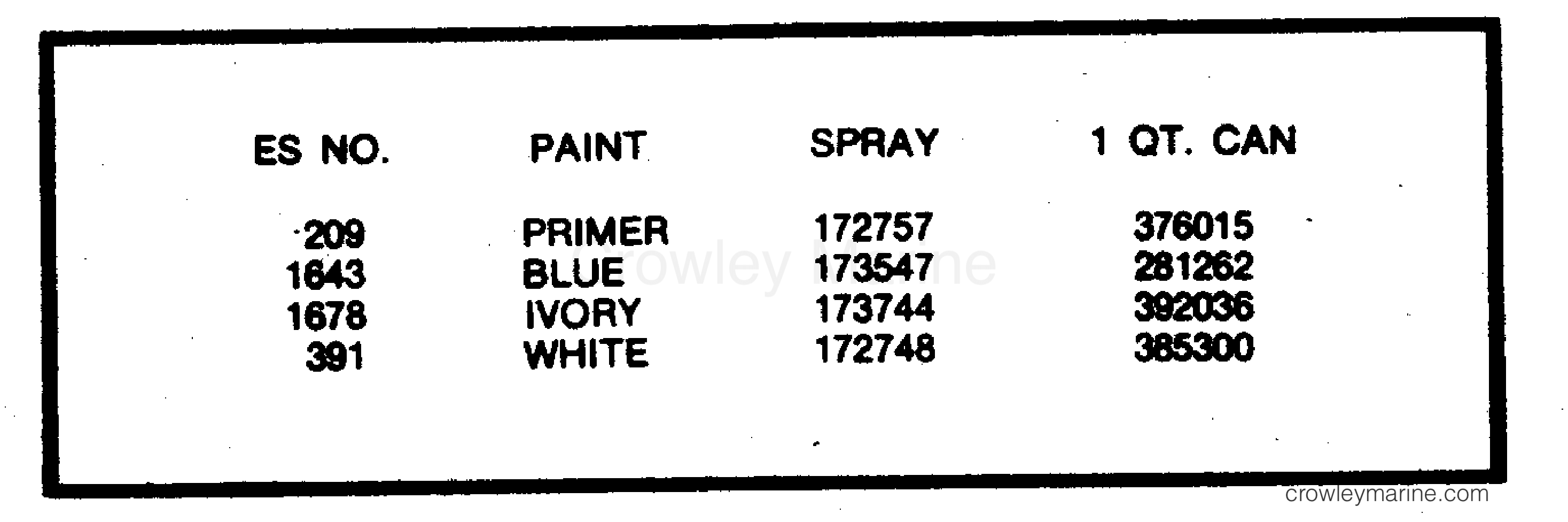 1982 Outboard 4 - J4BRHCNR - PAINT