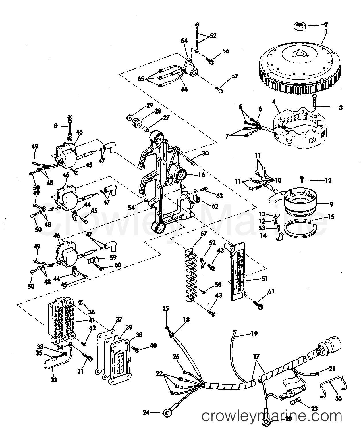 1977 Outboard 75 - 75742S - IGNITION SYSTEM